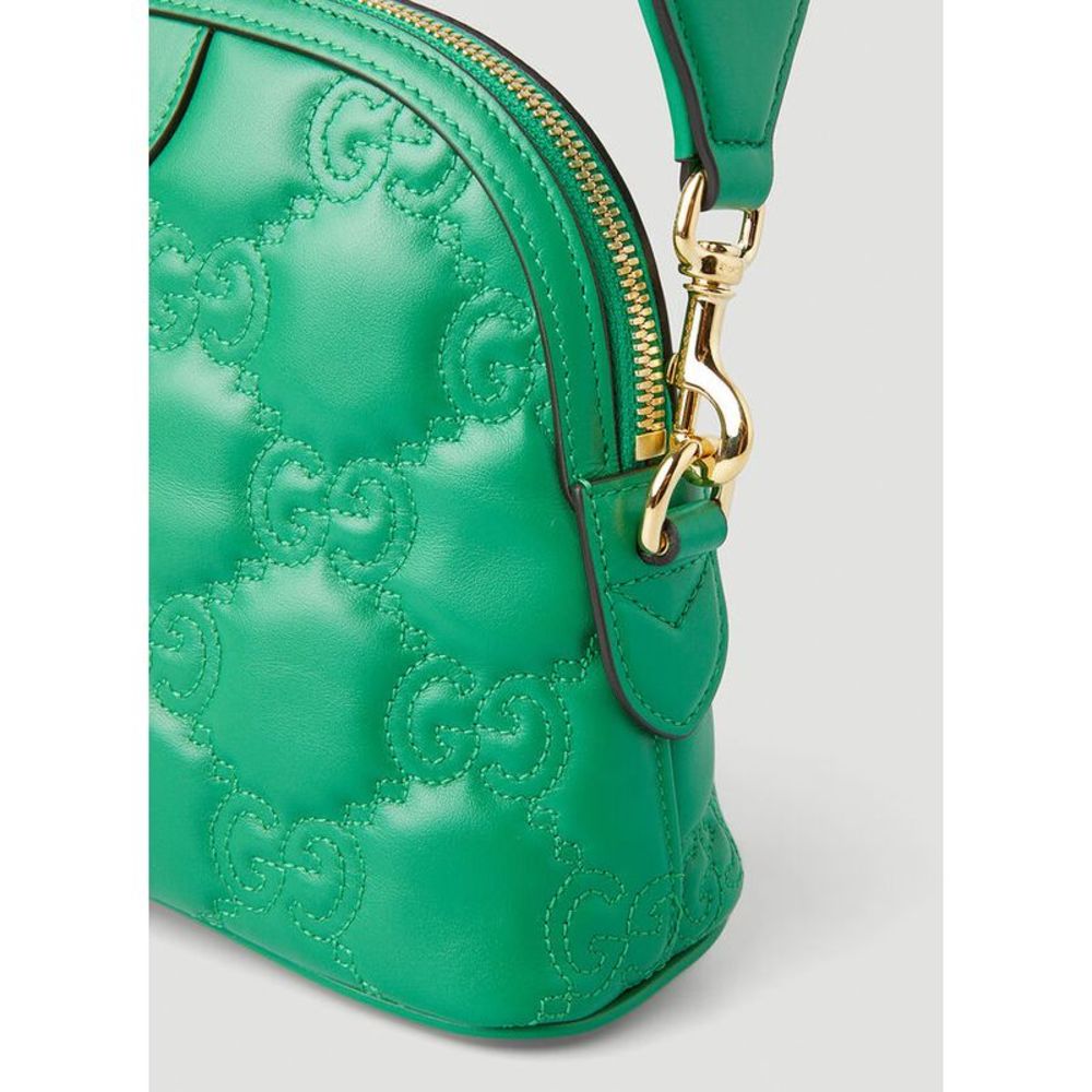 GUCCI GG Matelassé Dome Shoulder Bag in Green - Picture 5 of 6
